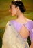 Cream organza saree with blouse 5383