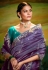 Purple organza saree with blouse 5384