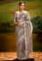 Grey organza saree with blouse 5386