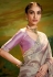 Grey organza saree with blouse 5386
