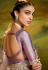 Grey organza saree with blouse 5386