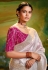 Off white organza saree with blouse 5389