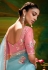 Sky blue organza saree with blouse 5392