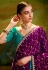 Magenta organza saree with blouse 5393