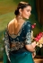 Turquoise organza half n half saree 5394