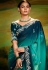 Turquoise organza half n half saree 5394