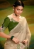Beige organza saree with blouse 5395