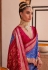 Blue silk saree with blouse 594