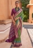 Green silk saree with blouse 598