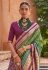 Green silk saree with blouse 598