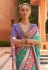 Sea green silk saree with blouse 600