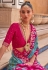 Sky blue silk saree with blouse 591