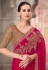 Magenta satin silk saree with blouse 31001