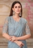 Grey georgette designer saree 31005