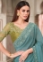 Sea green georgette saree with blouse 31007