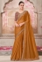 Golden chiffon saree with blouse 31009