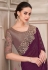 Wine georgette saree with blouse 31011
