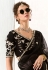 Black organza saree with blouse 2211