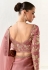 Pink organza saree with blouse 2213
