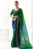 Green organza half n half saree 2214