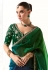 Green organza half n half saree 2214