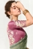 Green organza saree with blouse 2216