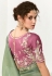 Green organza saree with blouse 2216