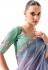 Lavender organza saree with blouse 2217