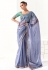 Lavender organza saree with blouse 2217