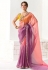 Peach organza half n half saree 2220