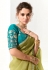 Mehndi organza saree with blouse 2221
