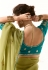 Mehndi organza saree with blouse 2221
