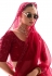 Maroon organza saree with blouse 2222