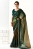 Green organza half n half saree 2223