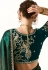 Green organza half n half saree 2223
