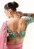 Pink organza saree with blouse 2224