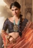 Peach tissue saree with blouse 6402