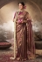 Pink tissue saree with blouse 6404