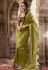 Mehndi tissue saree with blouse 6405