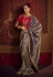 Purple viscose saree with blouse 6905