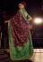Wine viscose saree with blouse 6906