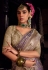 Lavender viscose saree with blouse 6801