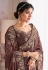 Brown silk saree with blouse 3022A