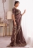 Brown silk saree with blouse 3022A