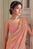 Peach silk saree with blouse 3013A