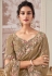 Beige silk saree with blouse 3022