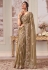 Beige silk saree with blouse 3022