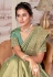 Pista green silk saree with blouse 3020A