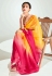 Yellow organza half n half saree 2231