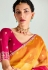Yellow organza half n half saree 2231